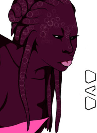 Oyo Meraz. Sp:Nautolon, SC:Maroon, A:26BBY, glow in the dark bubble markings and large fake boobs.