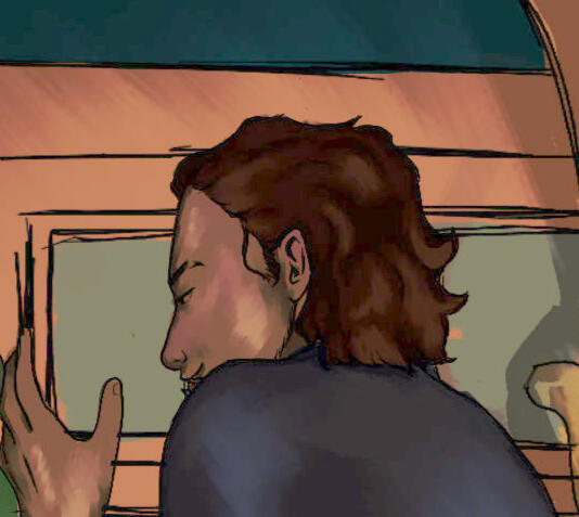 Ledirgent, Aindreas. Sp:Stewon, SC:lightly tan, A:21BBY, wavy brown hair, tusks and a tail.